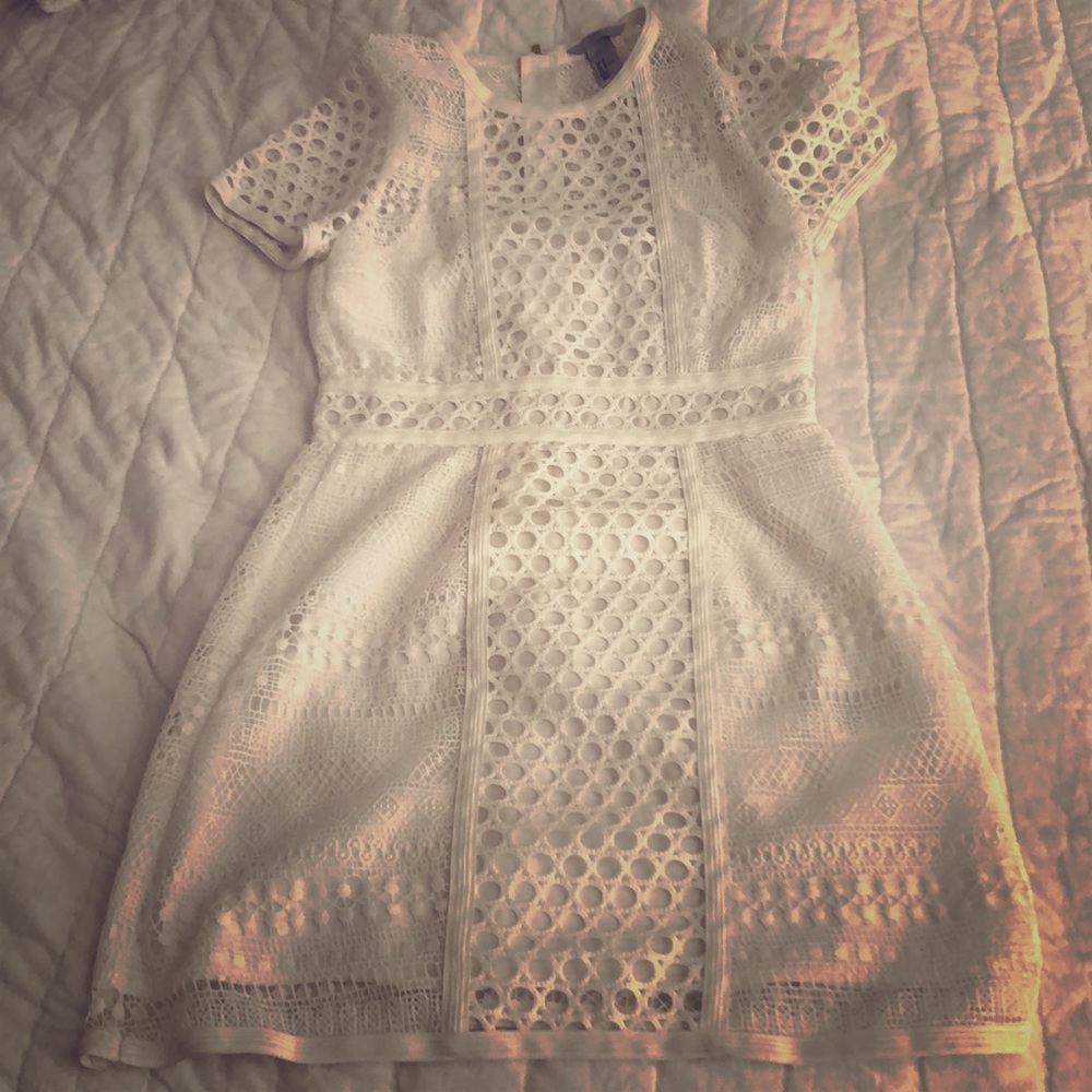 mini white dress H&M